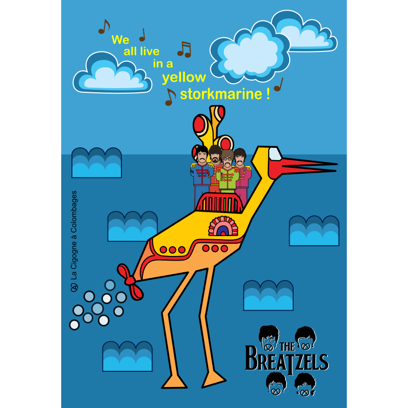 carte postale The Breatzels - Yellow Storkmarine