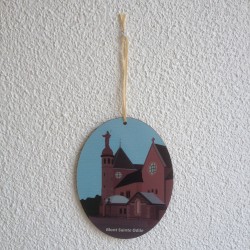 Motif à suspendre, en bois, made in France - le Mont Sainte Odile (Alsace)