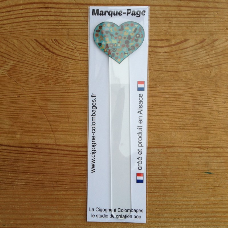 marque-page en plexiglas Coeur Bredele - made in France