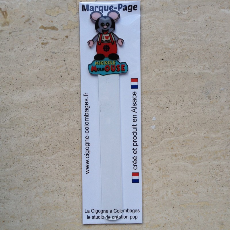 marque-page en plexiglas Mickele MulhOUSE - fabriqué en France