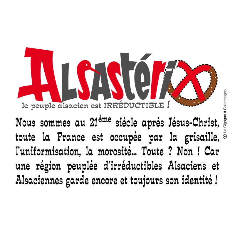 carte postale Alsace - Alsastérix - made in France