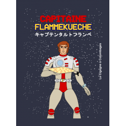 T-shirt pop Alsace - Capitaine Flammekueche - studio La Cigogne à Colombages